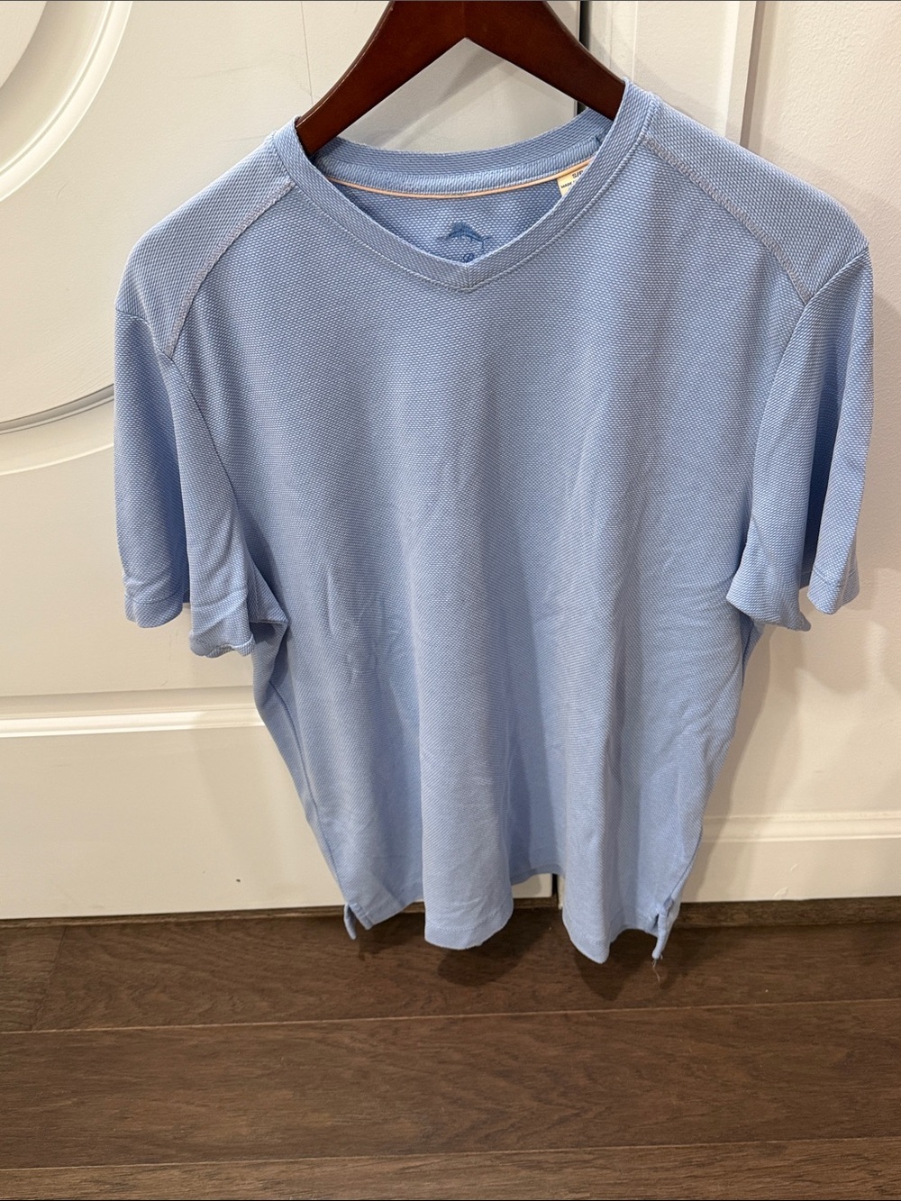 Tommy Bahama Light Blue V-Neck Short Sleeve Shirt